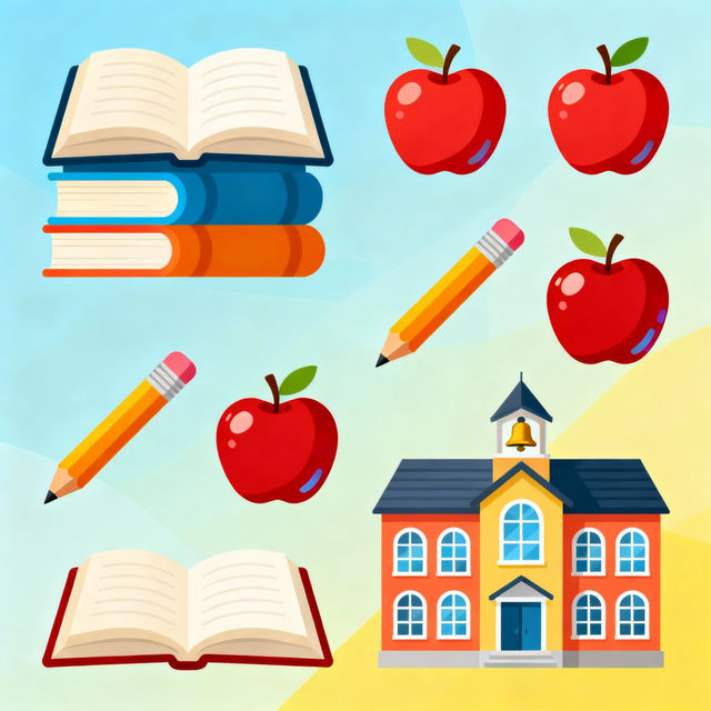 School Pictures Clipart - AI Generated gallery