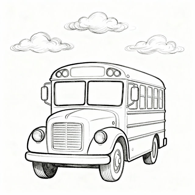 Easy Bus Drawings gallery