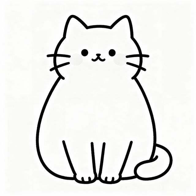 Simple Cat Drawings - Made With AI gallery