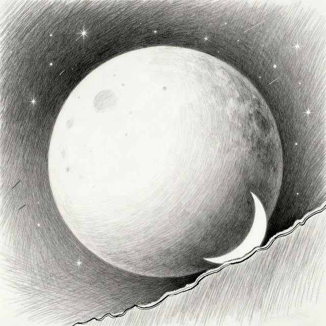 Sketch Moon Drawings - AI Generated gallery