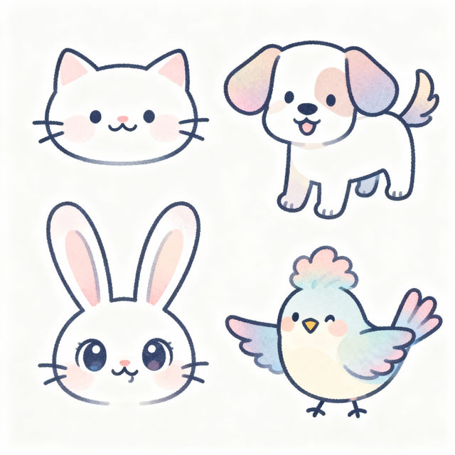 Easy Cute Animal Drawings gallery