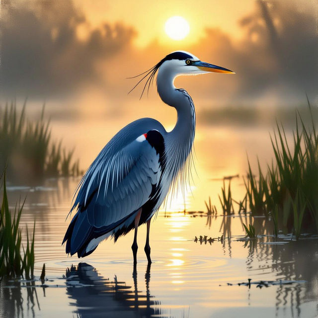 Heron Wall Art - Create Yours With AI gallery