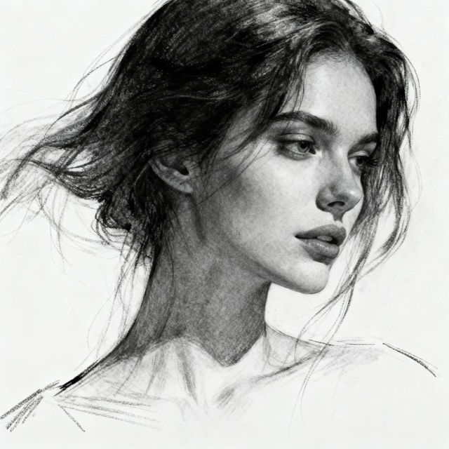 3/4 Profile Drawings - AI Generated Art gallery