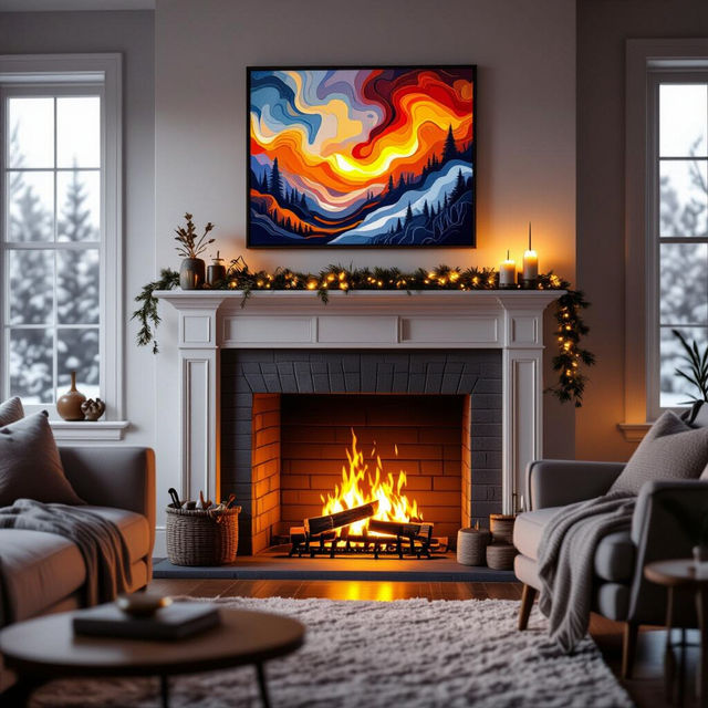 Fireplace Art - AI Generated gallery