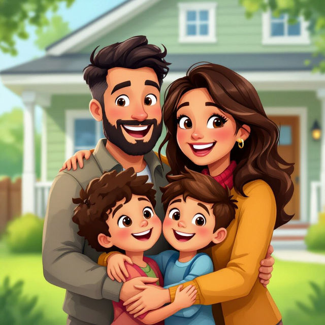 Family Pictures Cartoon Style gallery