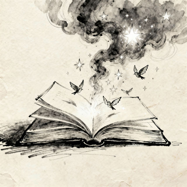 Book Sketch Art - AI Generated gallery