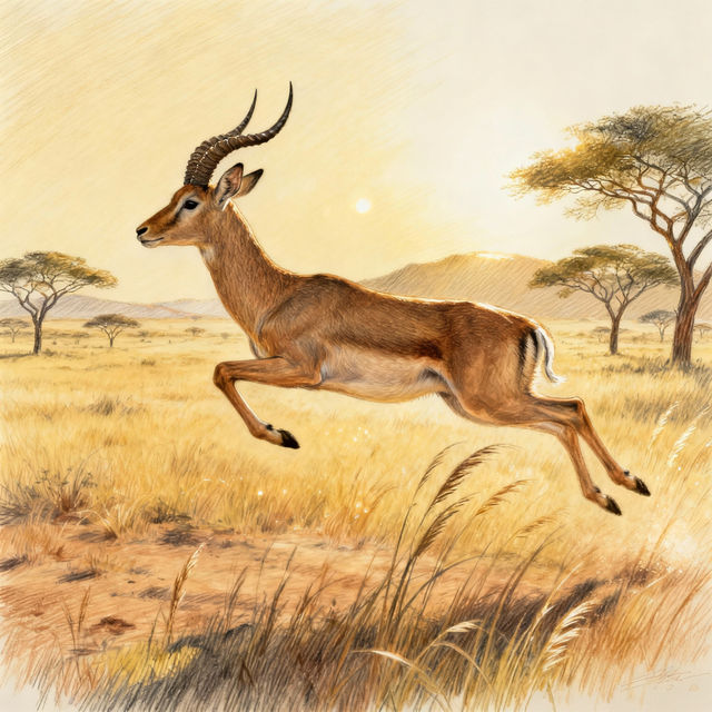 Antelope Drawings - AI Generated gallery