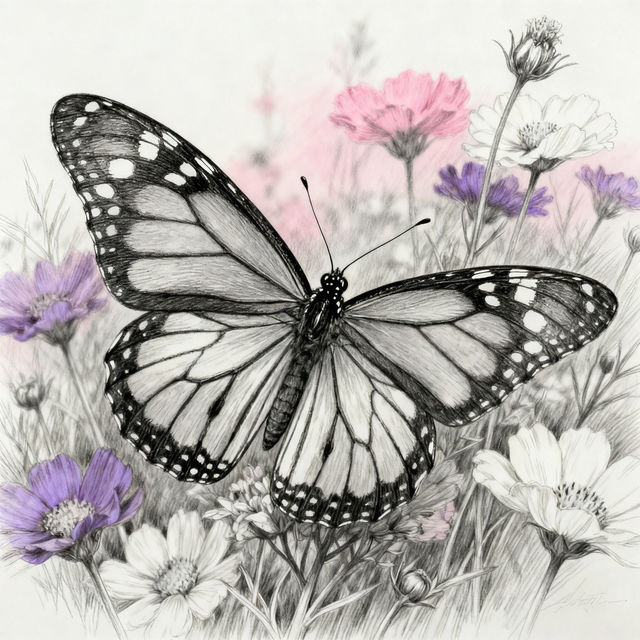 Butterflies Drawing gallery