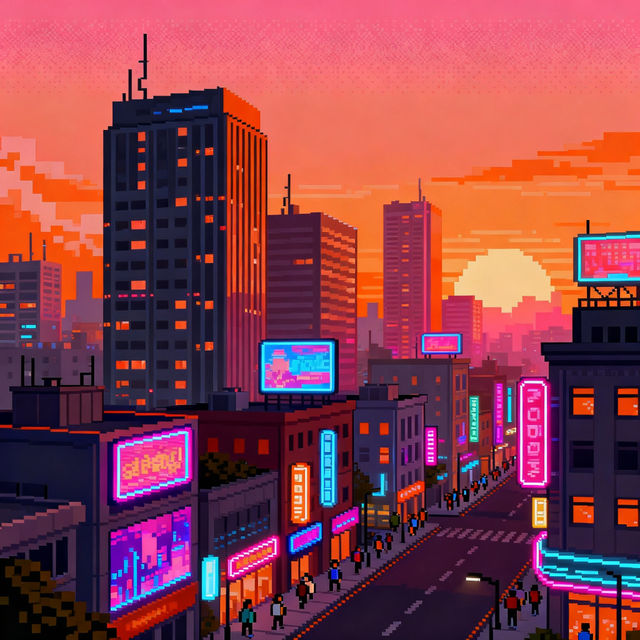 City Pixel Art gallery