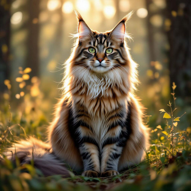 Maine Coon Cat Pictures - AI Generated gallery