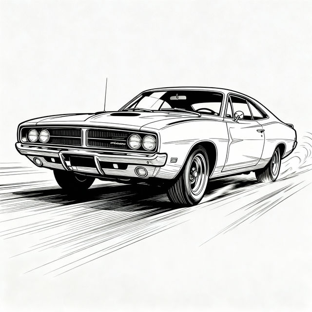 Dodge Charger Drawings - AI Generated Art gallery