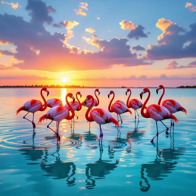 Pictures of Flamingos - AI Generated gallery
