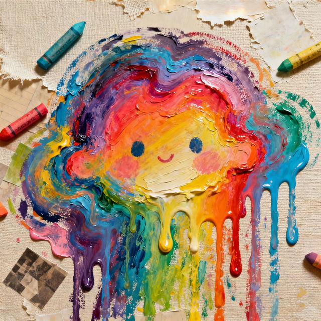 Cool Melted Crayon Art - Made With AI gallery