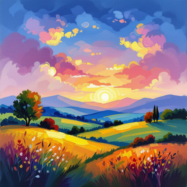 Explore Stunning Oil Pastel Art Created with AI gallery