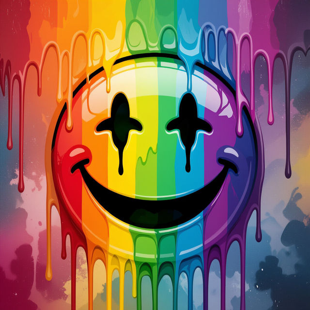 Drippy Smiley Face Wallpaper gallery