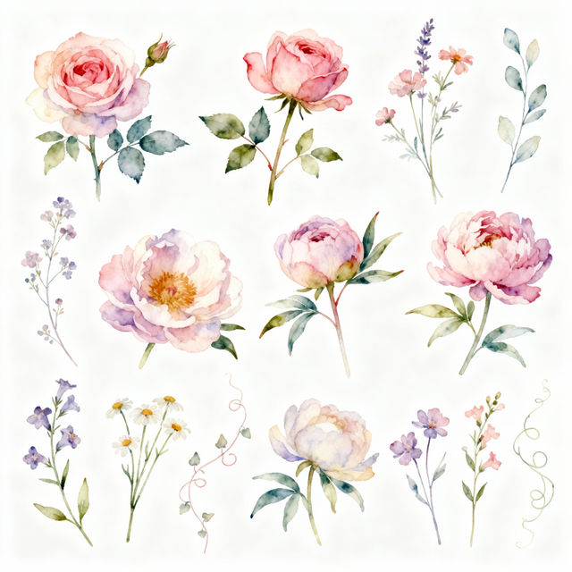 Floral Clip Art - Made With AI gallery