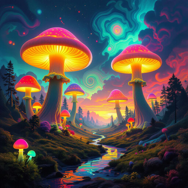 Mushroom Trippy Art gallery