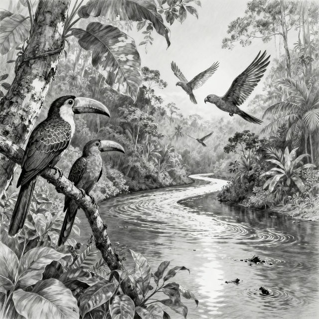 Amazon Rainforest Drawings gallery