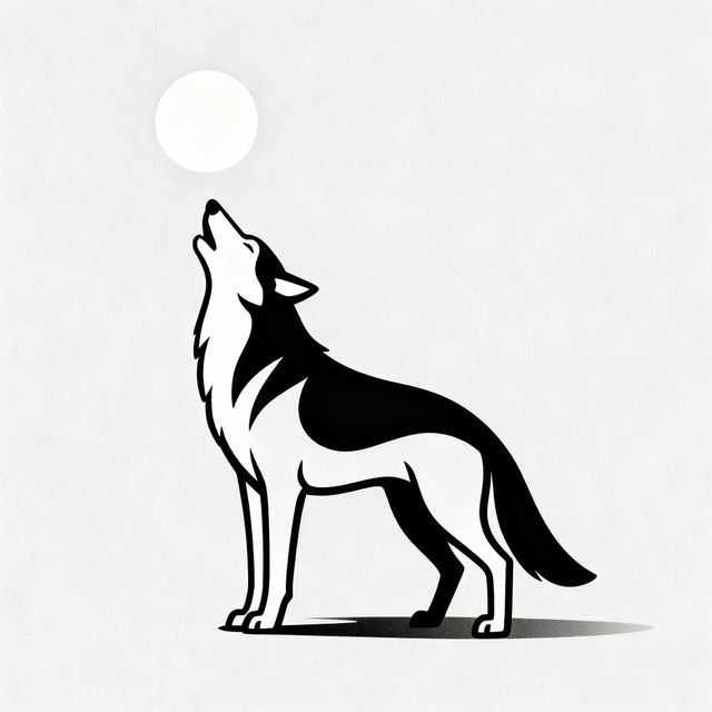Wolf Howling Drawing - Easy AI Creations gallery