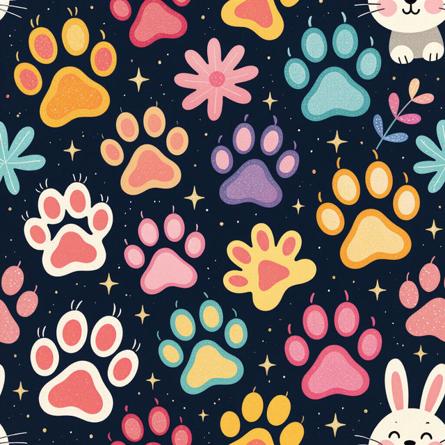 Paw Print Art - AI Generated gallery