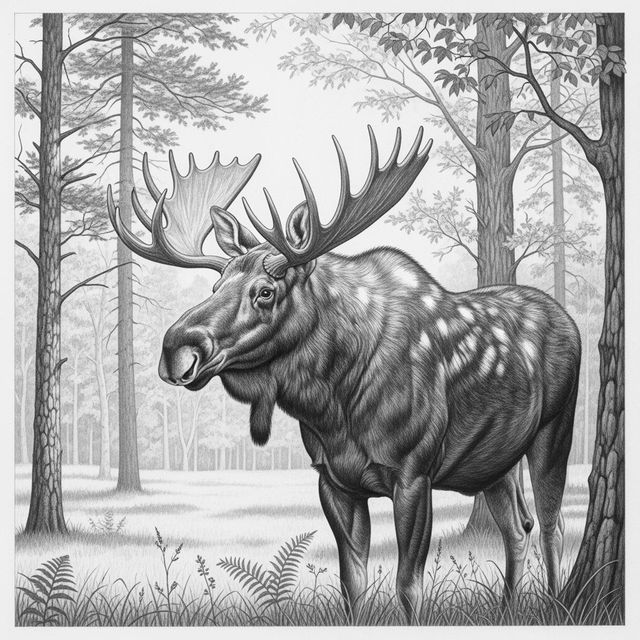 AI Moose Drawing Gallery gallery