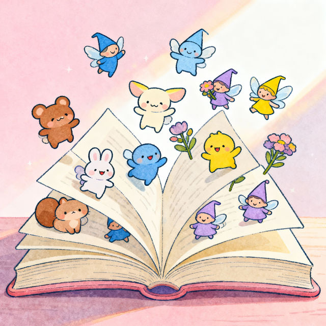 Cute Book Drawings - Made With AI gallery