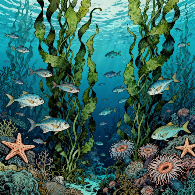 Kelp Forest Drawings - AI Generated gallery