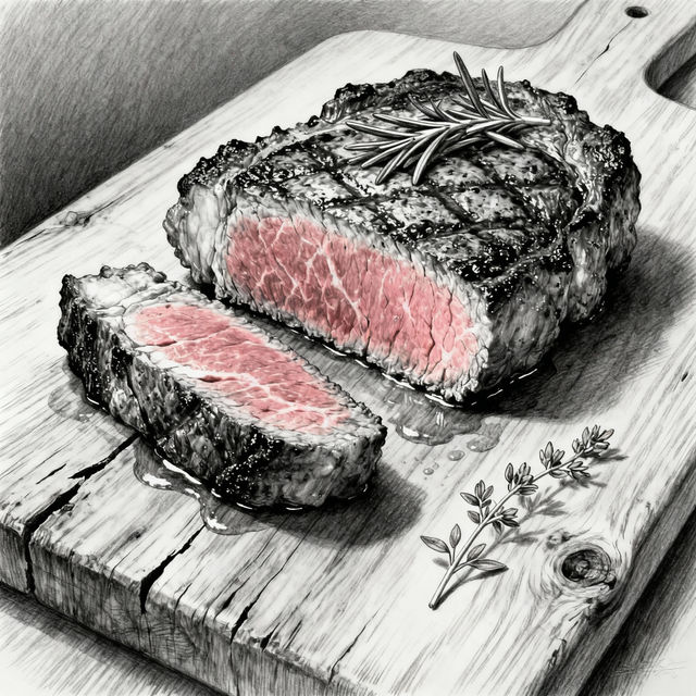 Drawing Of Steak gallery