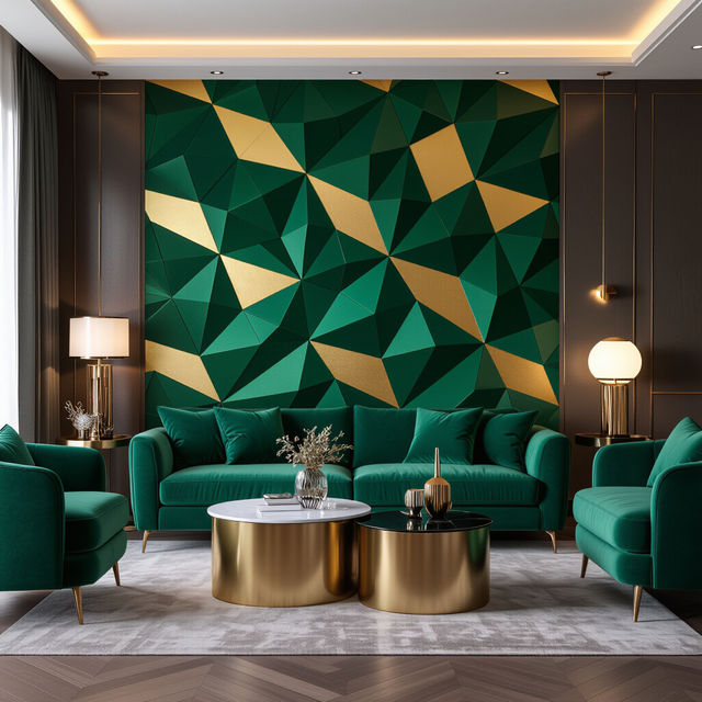 Luxury 3D Wallpaper for Living Room gallery