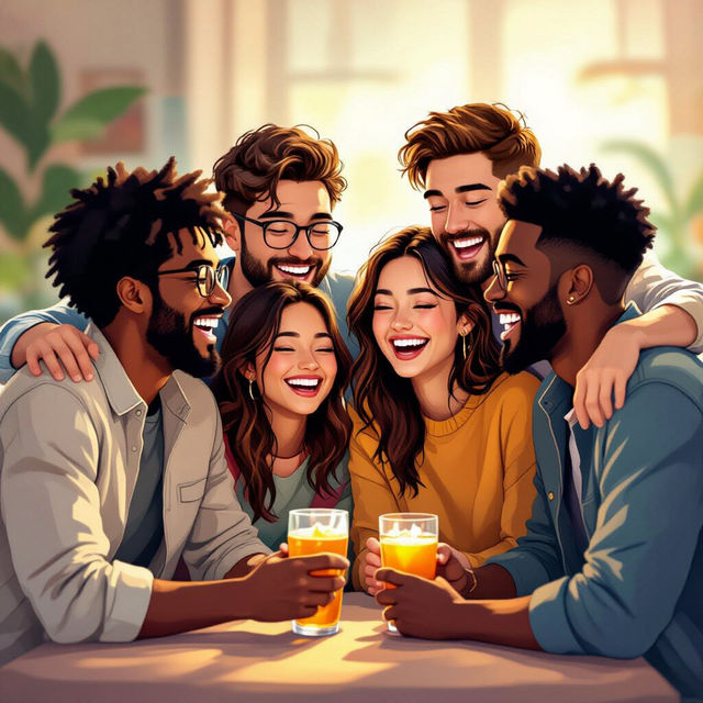 Friends Drawing - AI Art gallery