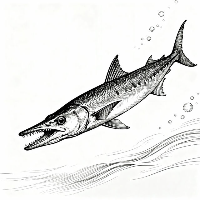 Barracuda Drawings - AI Art gallery