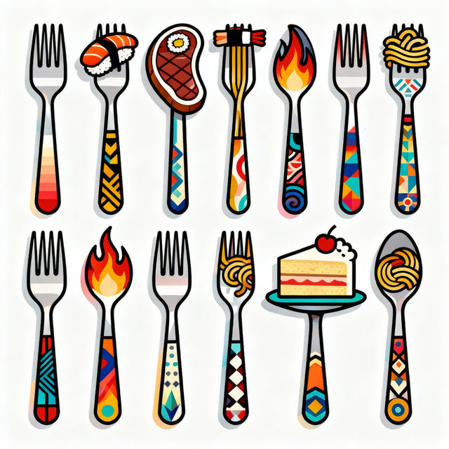 Fork Clip Art - AI Generated gallery