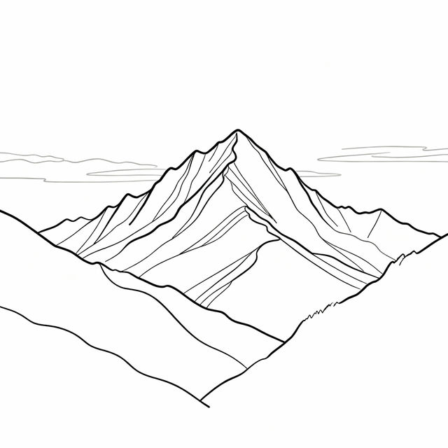 Mountain Simple Drawing gallery