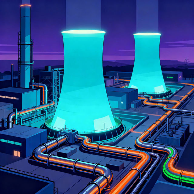 Nuclear Power Plant Drawings - AI Generated gallery