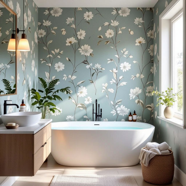 Best Wallpaper For Bathroom gallery