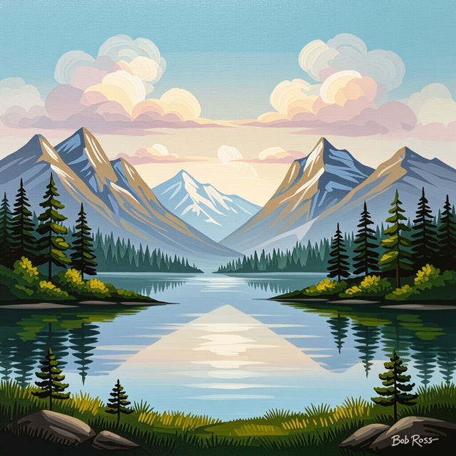 Bob Ross Art - Made With AI gallery