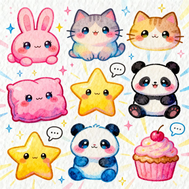 Cute Alcohol Marker Drawings - Made With AI gallery