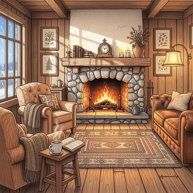 Explore AI-Generated Fireplace Drawings gallery