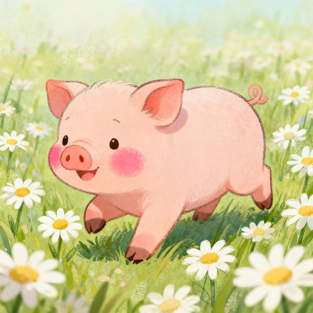 Cute Baby Pig Drawing gallery