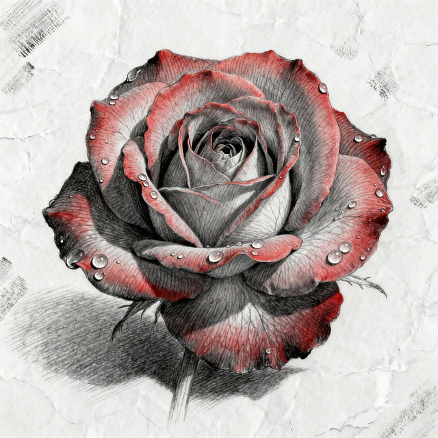 Drawing Of Roses - AI Generated gallery