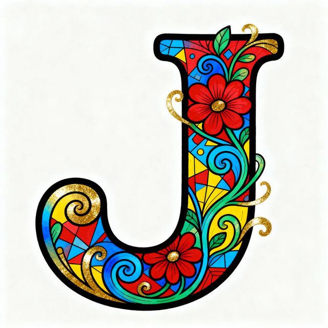 J Drawing - AI Generated Art gallery