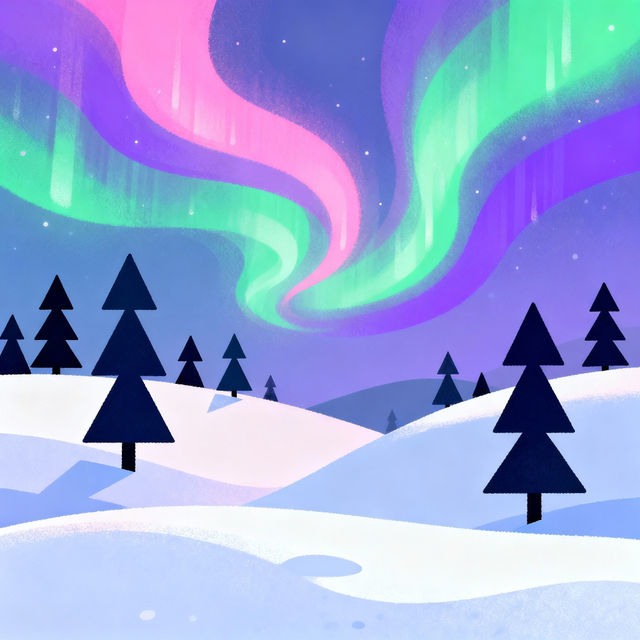 Northern Lights Drawings - Easy & Beautiful gallery