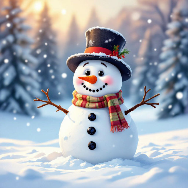 Pictures of a Snowman - AI Generated gallery