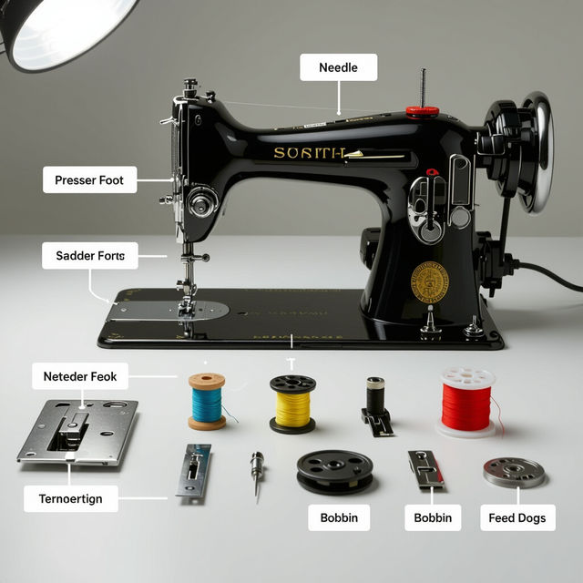 Sewing Machine Parts Names With Pictures gallery