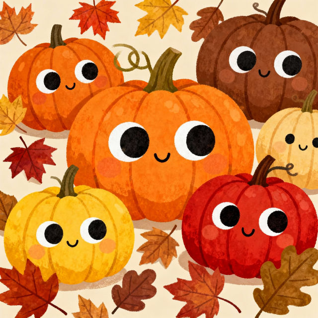 Cute Pumpkin Drawings - Made With AI gallery