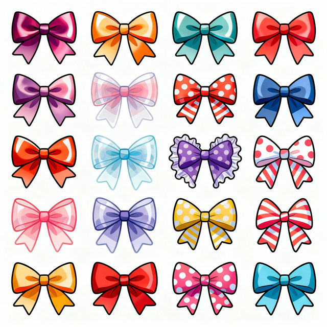 Clip Art Bows - AI Generated gallery