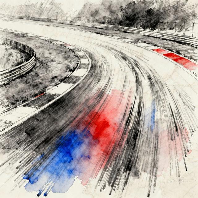 Race Track Drawings - AI Generated gallery