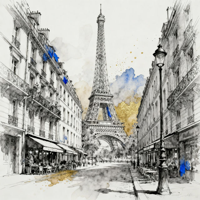 Eiffel Tower Drawings - AI Generated Art gallery
