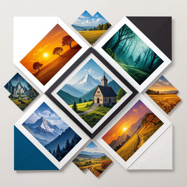 5 Picture Frame Layouts - AI Generated gallery