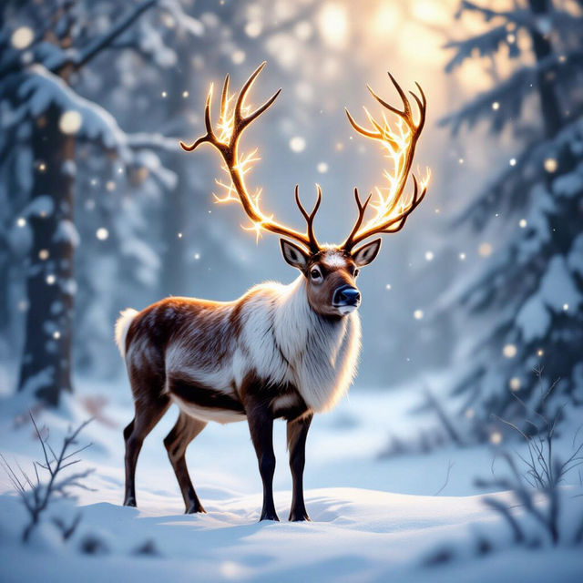 A Picture Of A Reindeer - AI Generated gallery